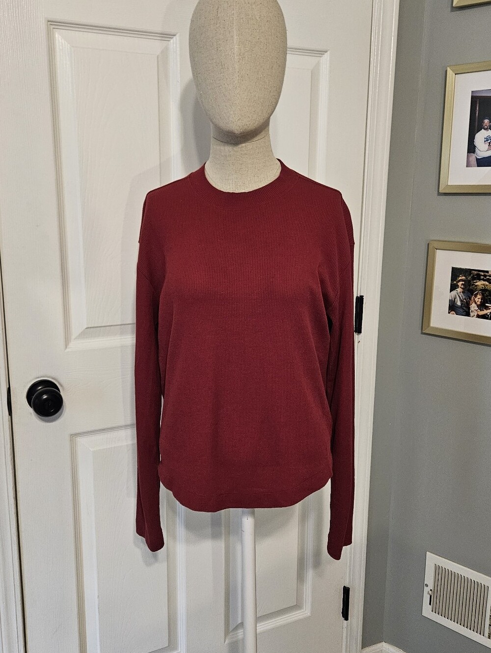 GAP Waffle Knit Top - Rust Red